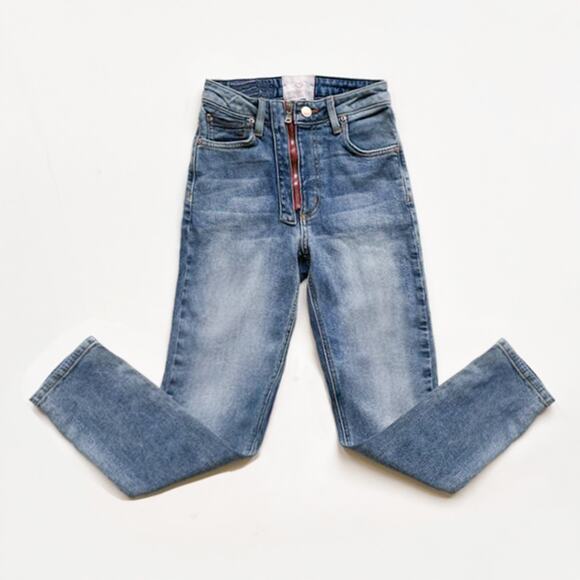 Vintage Y2K Revice Heart Patch Highwaist Skinny Jeans - Picture 1 of 7